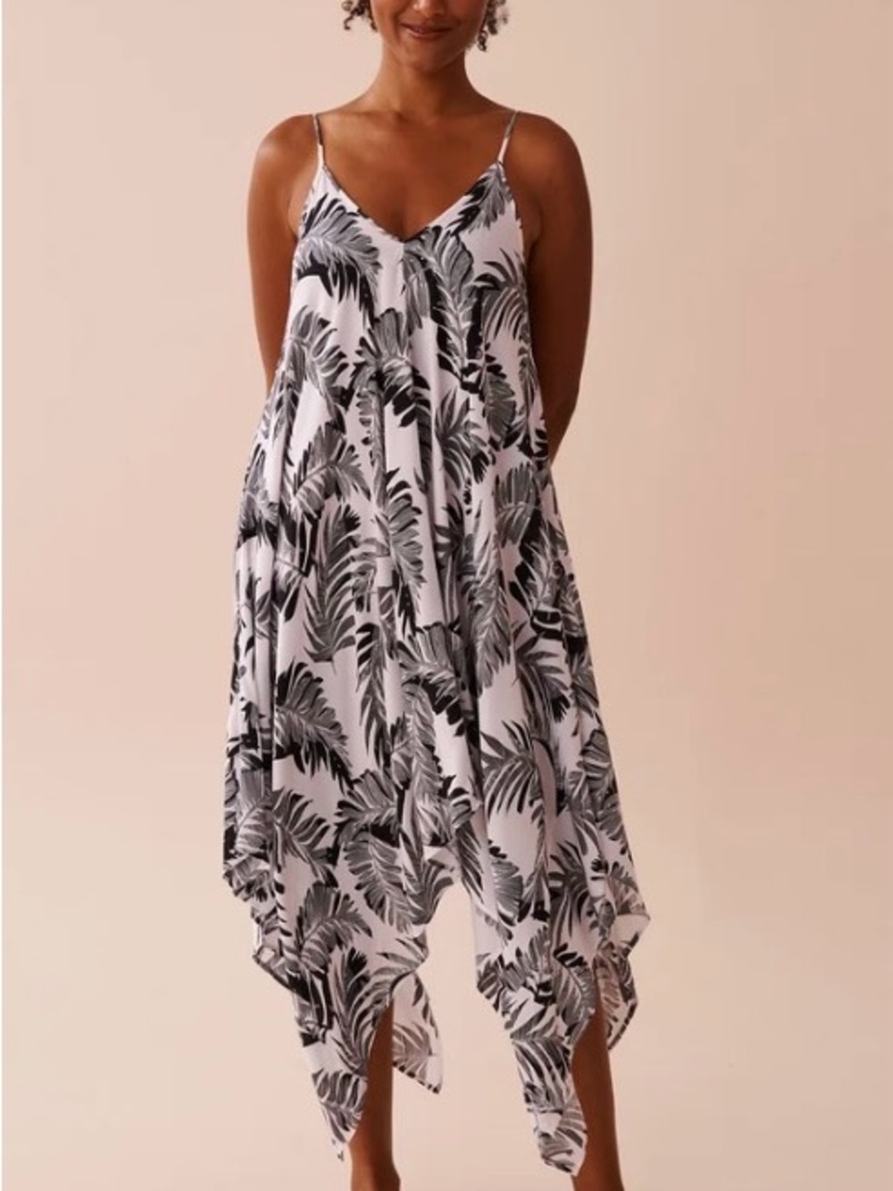 La Vie En Rose Aqua Coral and Black Striped Summer Dress